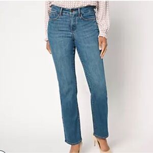 NYDJ Ellison Straight Leg Jean with Cool Embrace - Presidio Petite 8 NWT‎